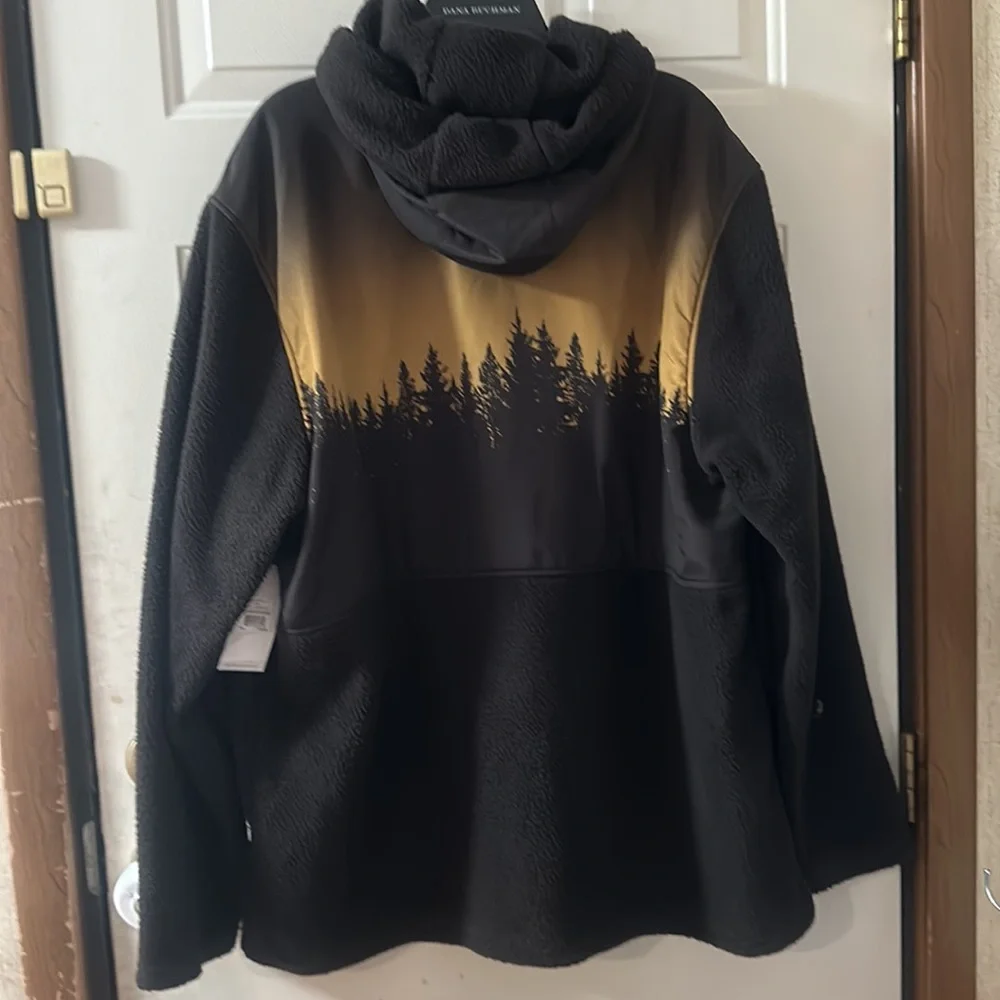 *HP* HURLEY EVERGREEN BURRRITO ANORAK: BLACK/BROWN: NEW WITH TAGS: SIZE XXL